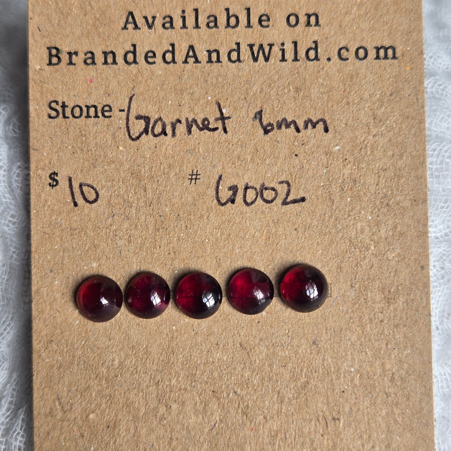 Garnet Cabochon 6mm - G002