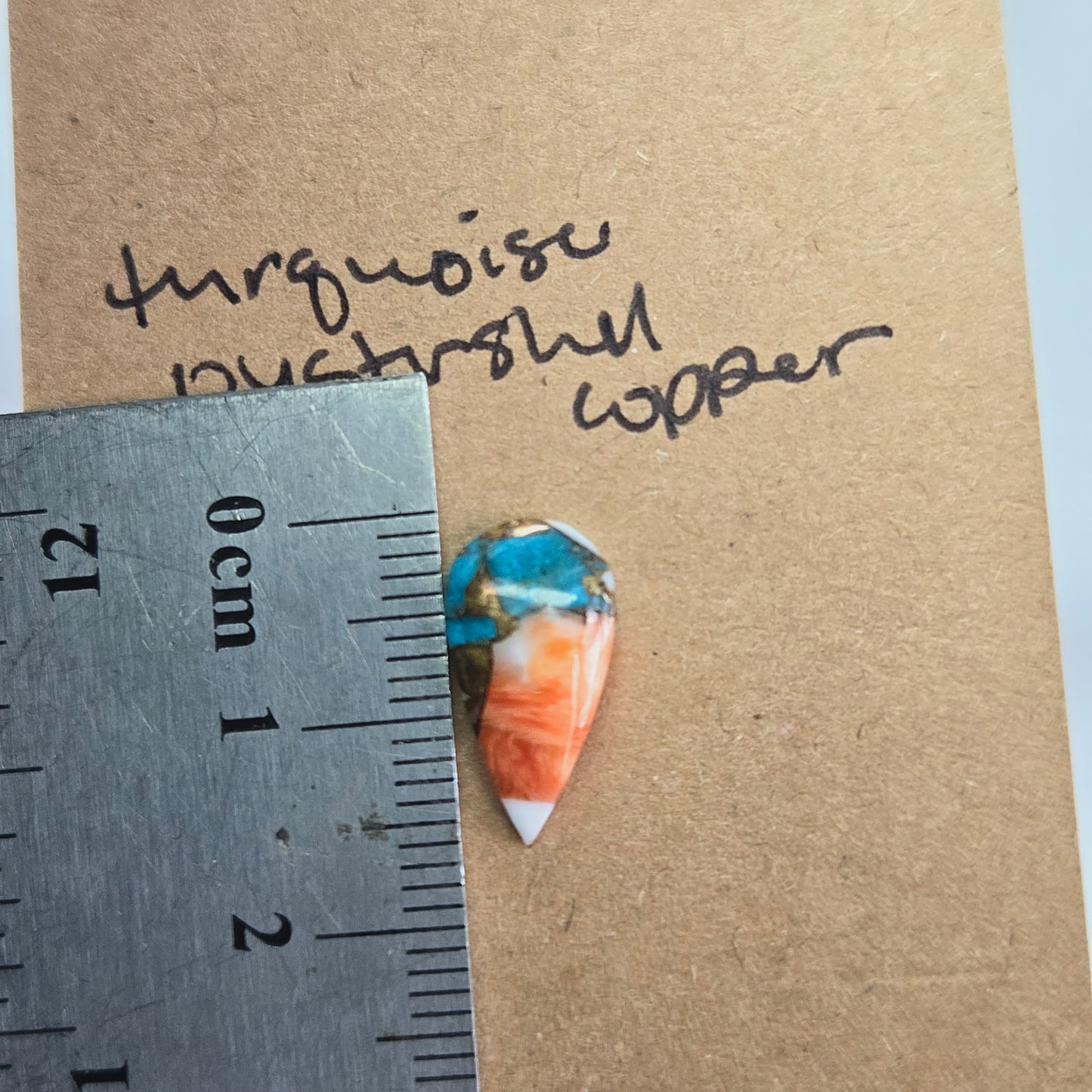 Turquoise, Oystershell, Copper Cabochon - TOC10