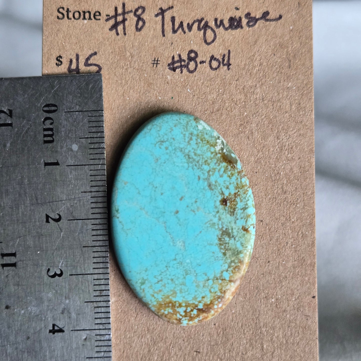 #8 Turquoise Cabochon - #8-04