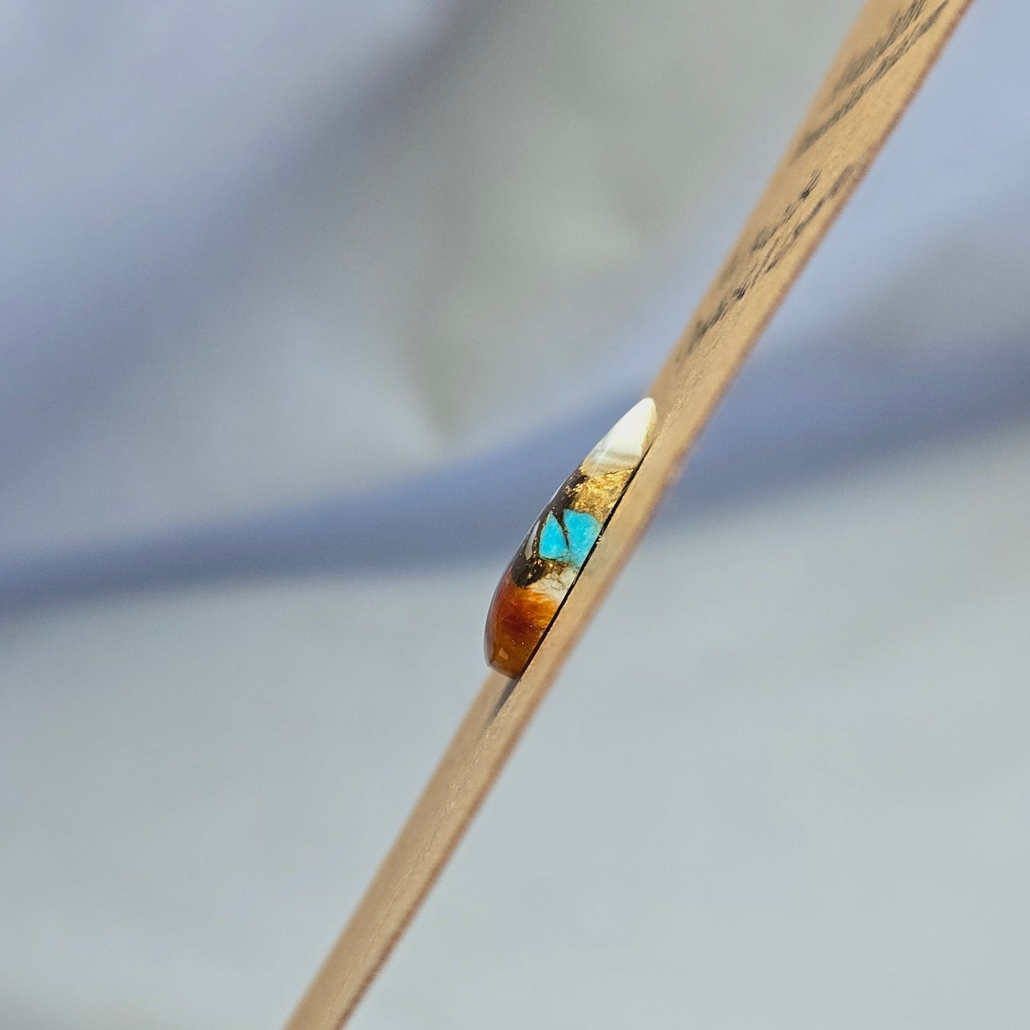 Turquoise, Oystershell, Copper Cabochon TOC38