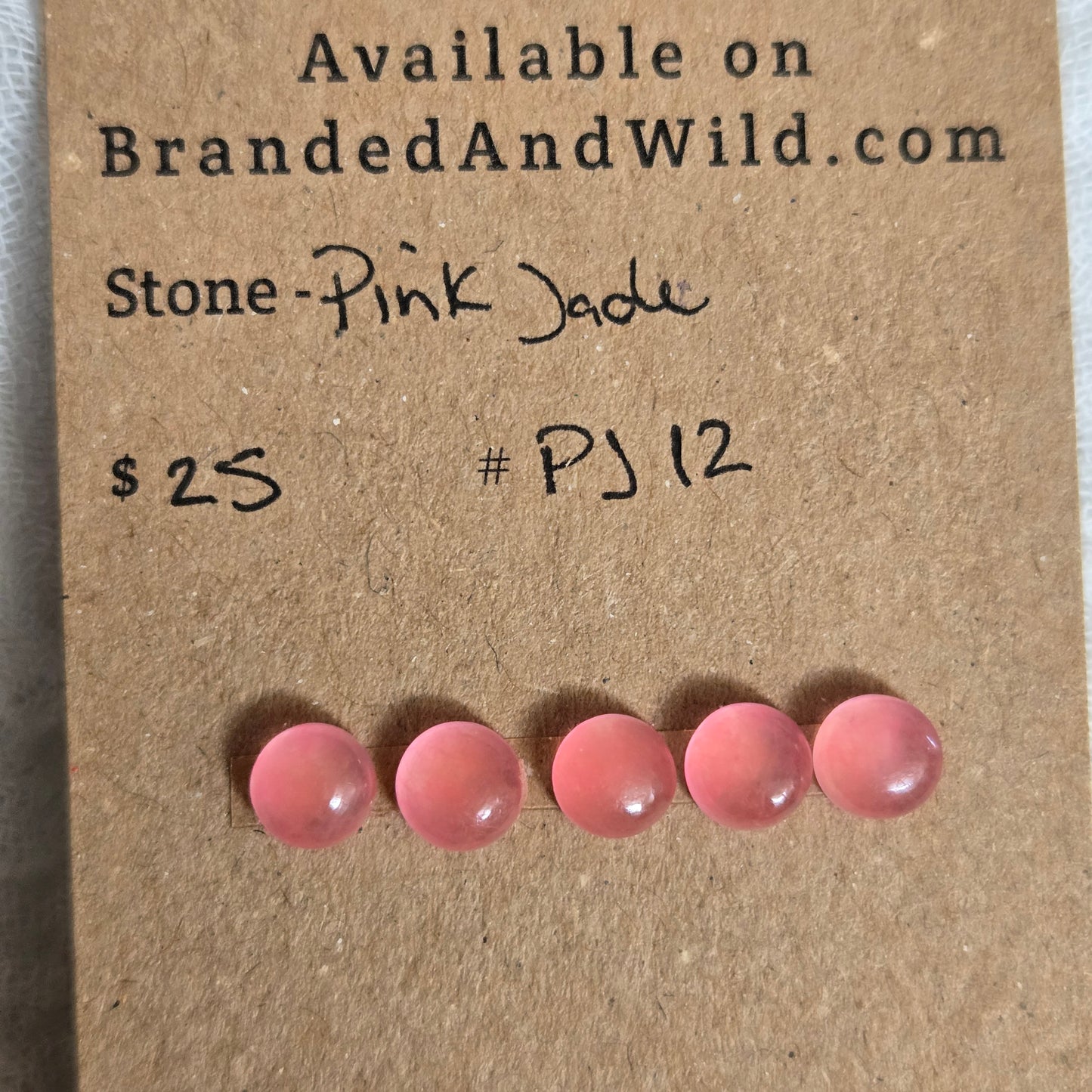 Pink Jade Cabochon 6mm - PJ12