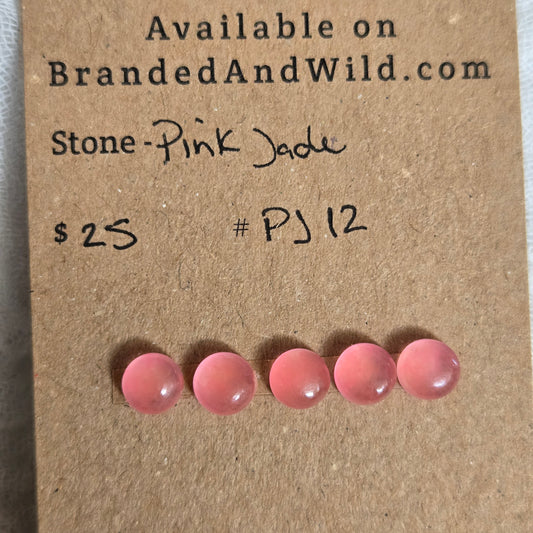 Pink Jade Cabochon 6mm - PJ12