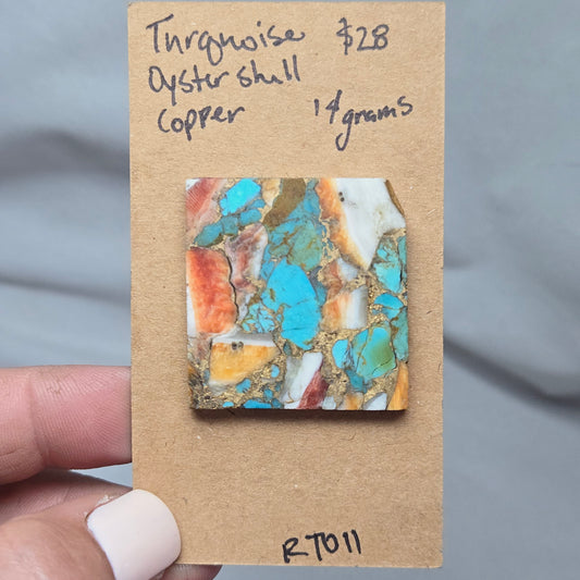 Rough Turquoise, Oystershell, Copper - RT011