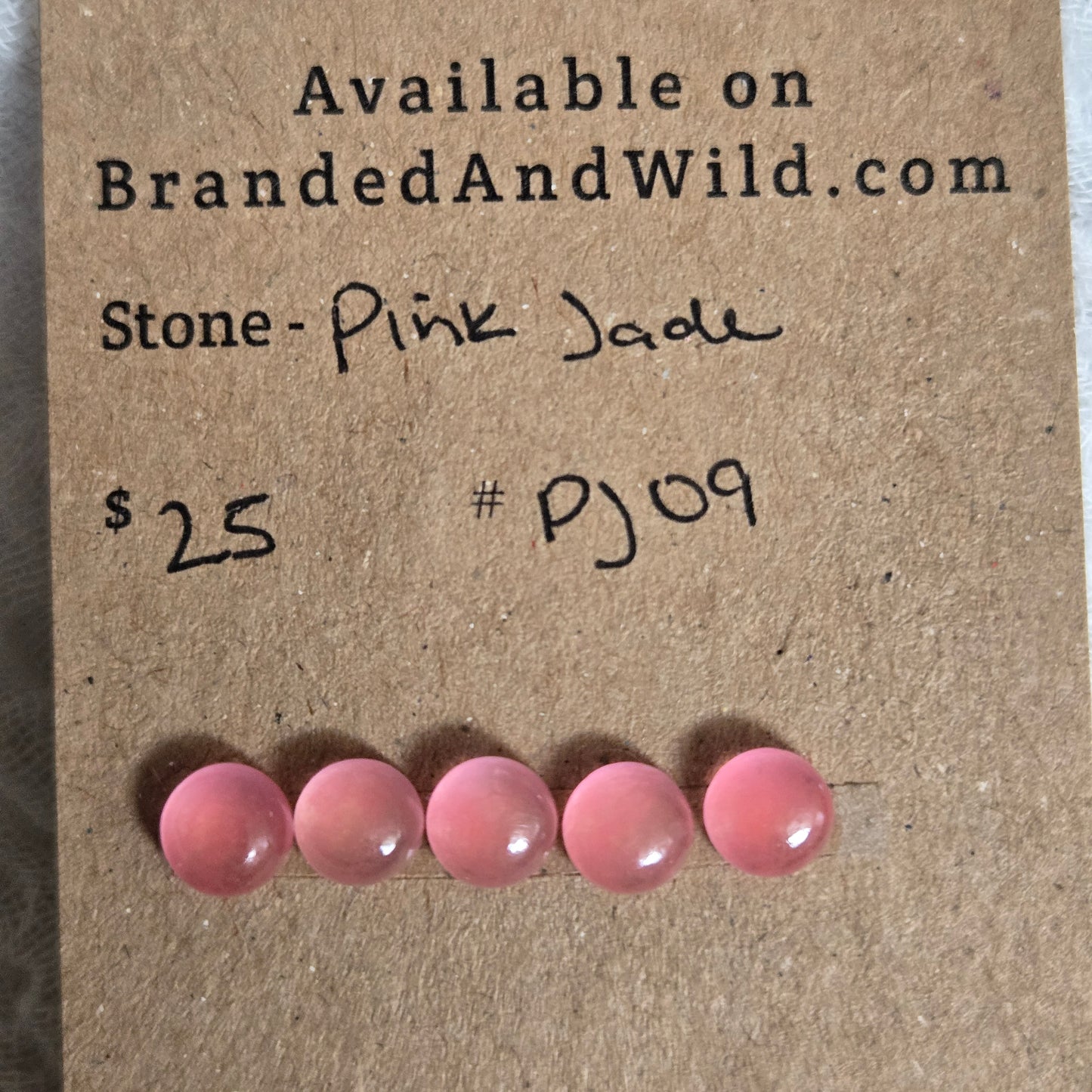 Pink Jade Cabochon 6mm - PJ09