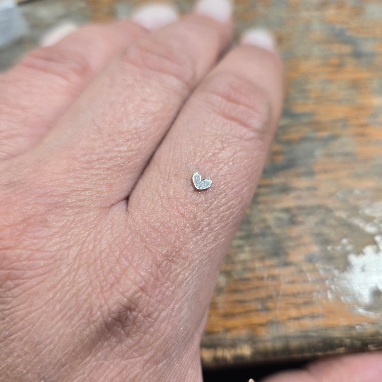 3mm 24 gauge sterling silver heart