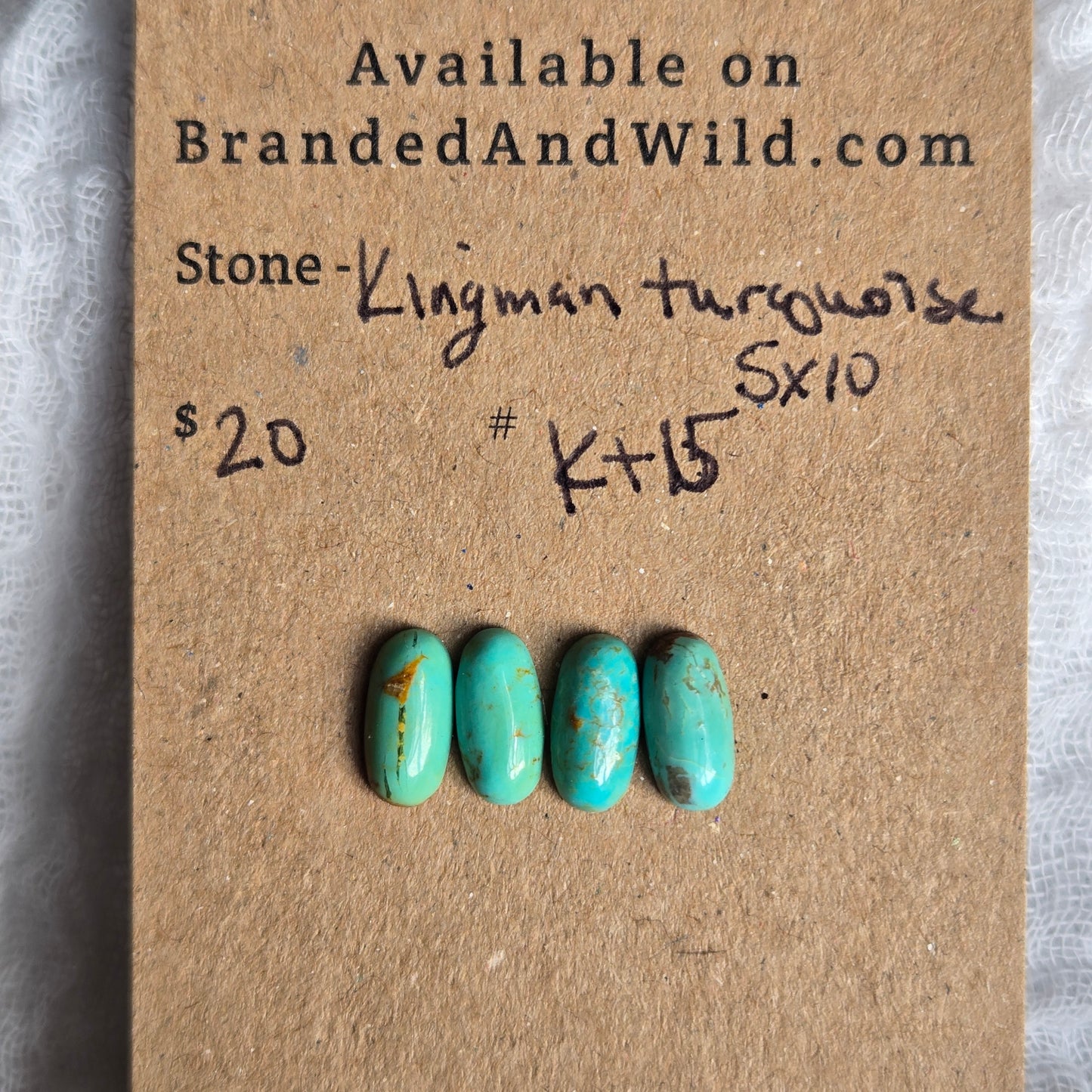 Kingman Turquoise Cabochon 5x10mm - KT15