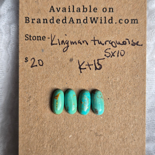 Kingman Turquoise Cabochon 5x10mm - KT15