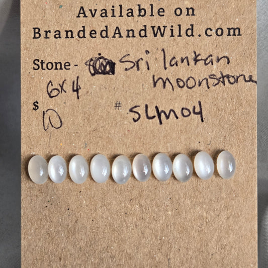 Sri Lankan Moonstone 4x6 Cabochon - SLM04