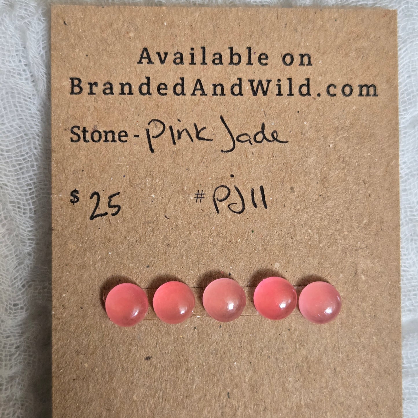 Pink Jade Cabochon 6mm - PJ11